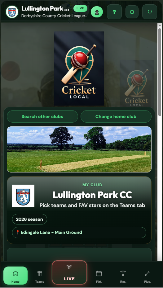 Set your home club